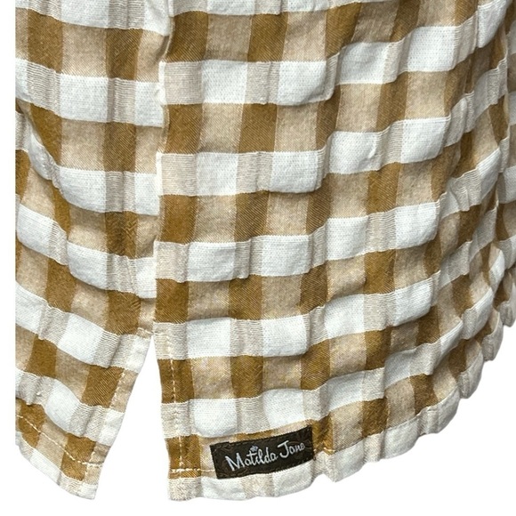 Matilda Jane Annabelle Plaid Boho Top White Tan Gingham Size S - Picture 5 of 9